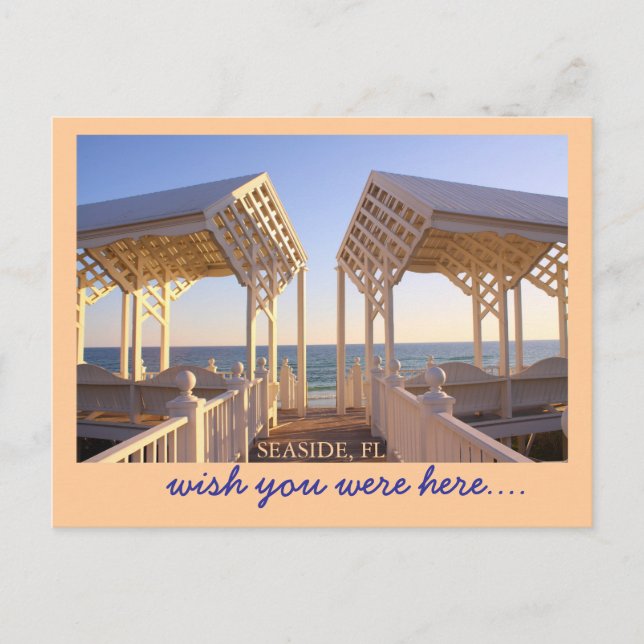 Seaside, Florida Beach Access Wish You Were Here Postcard (Front)
