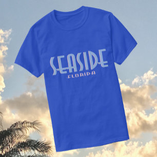 Seaside Florida Deco Typography Design T-Shirt