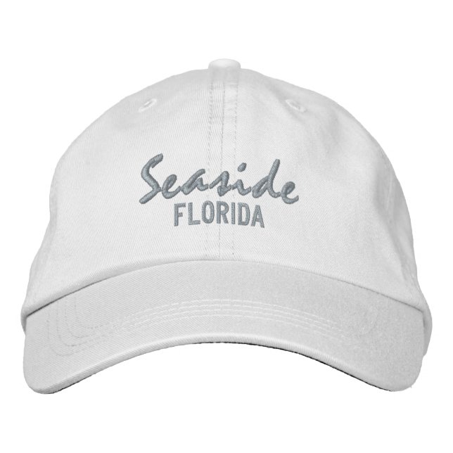Seaside Florida Embroidered Baseball Hat (Front)