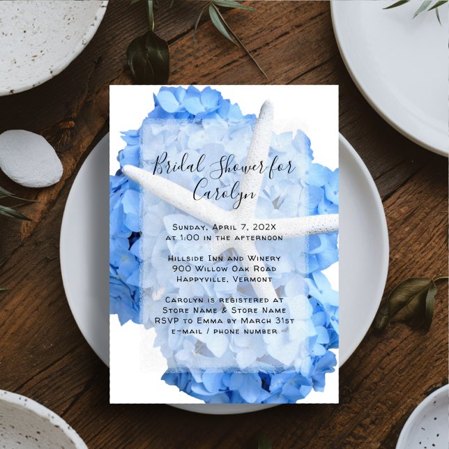 Seaside Garden Bridal Shower Invitations (Creator Uploaded)