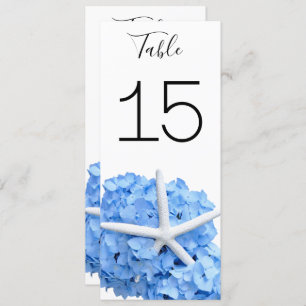 Seaside Garden Double-sided Table Number Cards