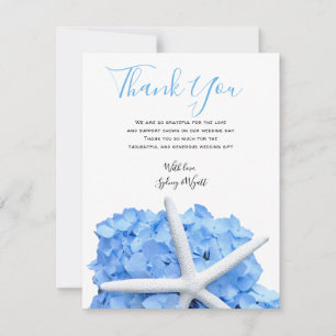 Seaside Garden Flat Newlywed Wedding Thank You