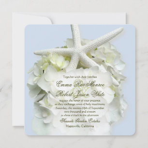 Seaside Garden Square Summer Wedding Invitation