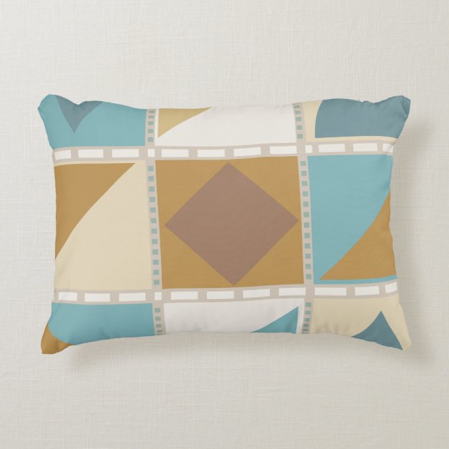Seaside Geometry Decorative Cushion (Front)