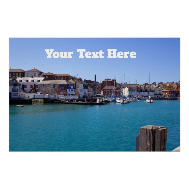 Seaside Harbor Tranquility - Glossy Poster (Front)