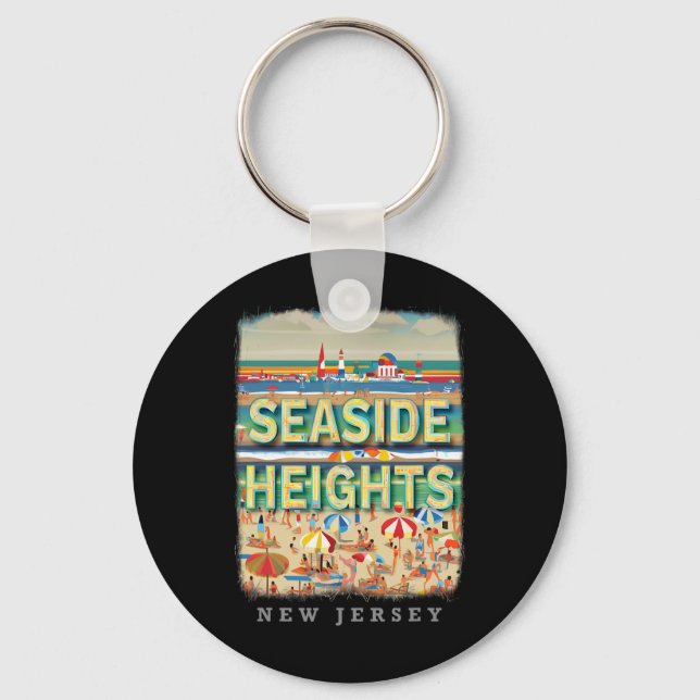 Seaside Heights New Jersey Nj Beachside Bliss Sd26 Key Ring (Front)