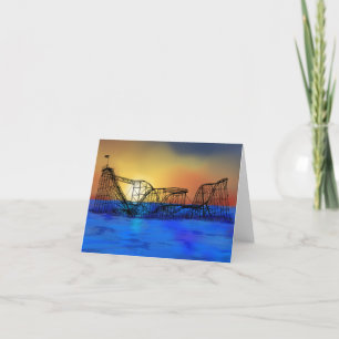 Seaside Heights Roller Coaster Thank You Card