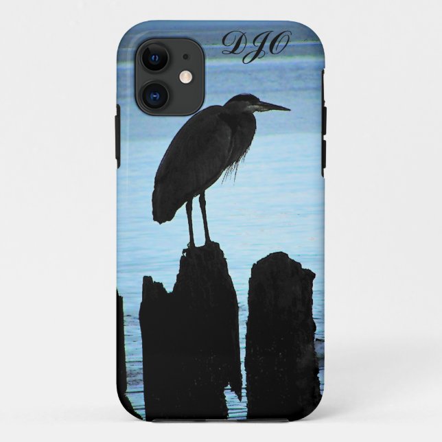 Seaside Heron Silhouette Case-Mate iPhone Case (Back)