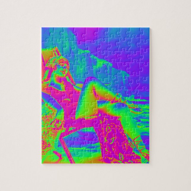 Seaside Holiday Pop Art Jigsaw Puzzle (Vertical)