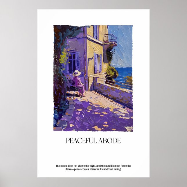 Seaside Impressionist Print Woman on Balcony (Front)