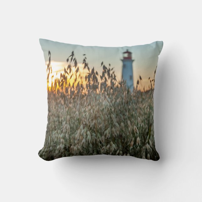 Seaside landscape at sunset cushion (Front)