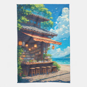 Seaside Lantern Tea House Towel