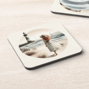 Seaside Lighthouse Stroll Coaster