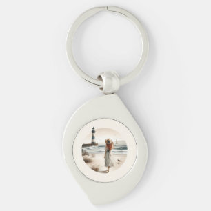 Seaside Lighthouse Stroll Keychain