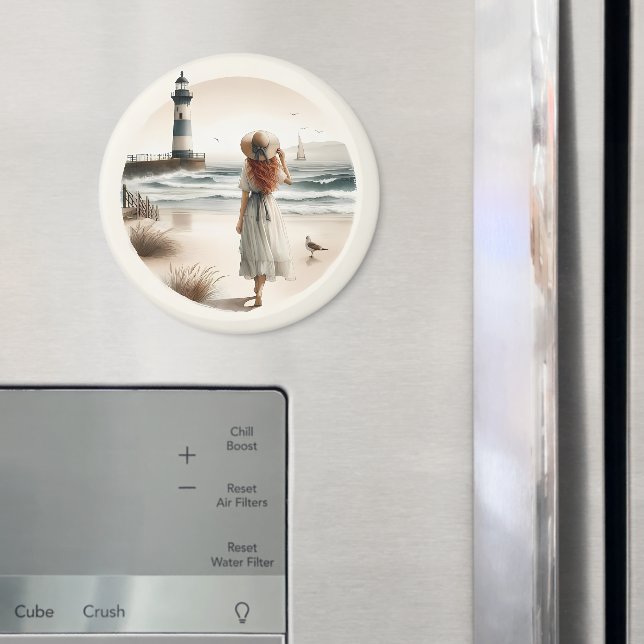 Seaside Lighthouse Stroll Magnet (In Situ (Fridge))