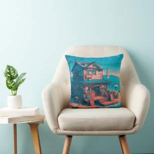 Seaside Lofi Dreams Cushion