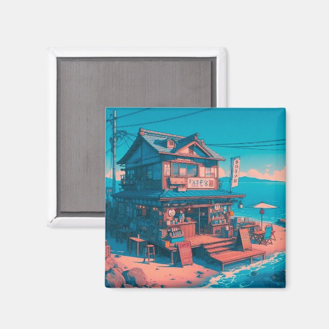 Seaside Lofi Dreams Magnet (Front/Back)