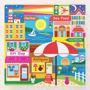 Seaside Memories Glass Coaster