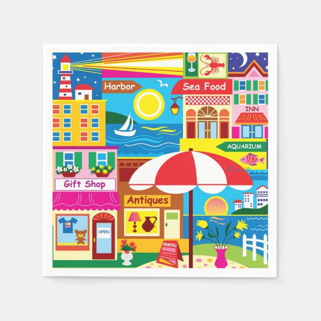Seaside Memories Napkin (Front)