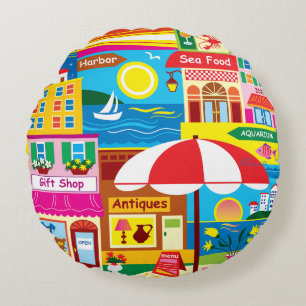 Seaside Memories Round Cushion