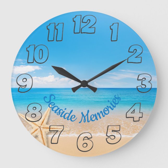 Seaside Memories Round Wall Clock (Front)