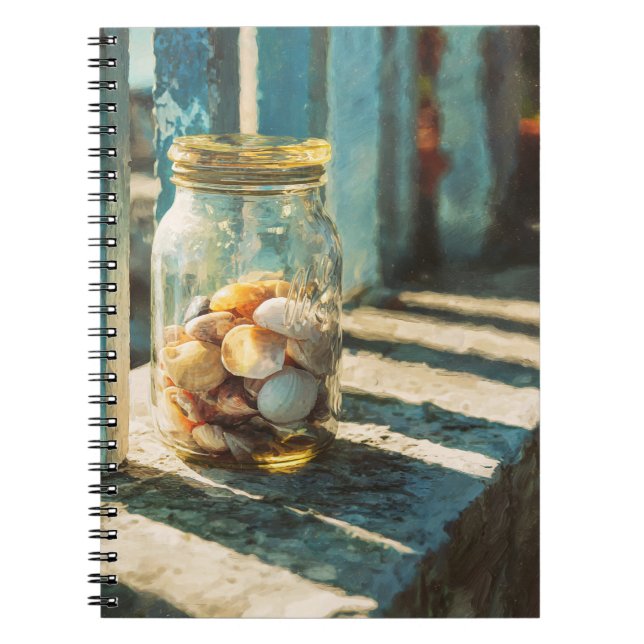 Seaside Memory Jar Notebook (Front)