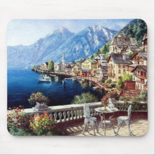 Seaside Mountain Scenery Fine Art Mouse Pad