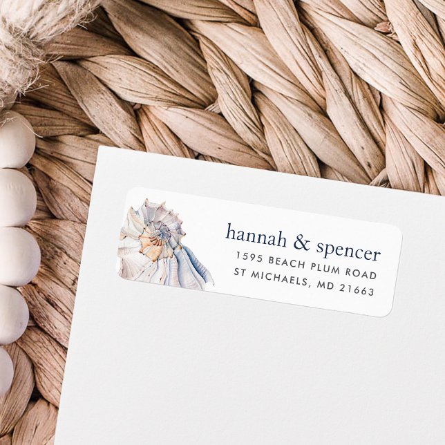 Seaside | Nautical Seashell Return Address Label (Creator Uploaded)