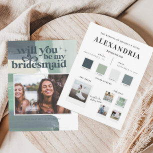 Seaside Ocean Glass Palette   Be my Bridesmaid Announcement