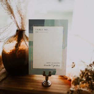 Seaside Ocean Glass   Table Number Card