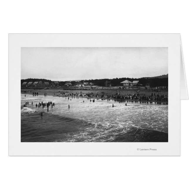 Seaside, Oregon Bathing Hour Beach Scene (Front Horizontal)
