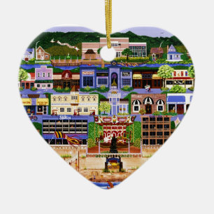Seaside Oregon Ceramic Tree Decoration