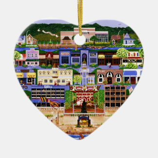 Seaside Oregon Ceramic Tree Decoration