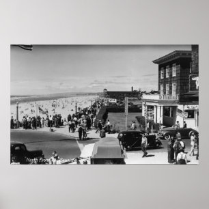 Seaside, Oregon North Prominade View Photograph Poster