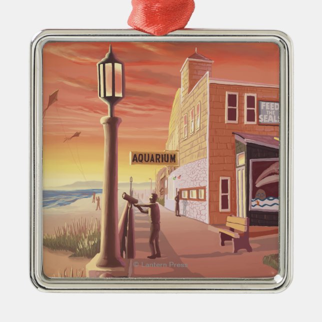 Seaside, OregonAquarium View Metal Ornament (Front)