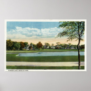 Seaside Park View of Mirror Lake Poster