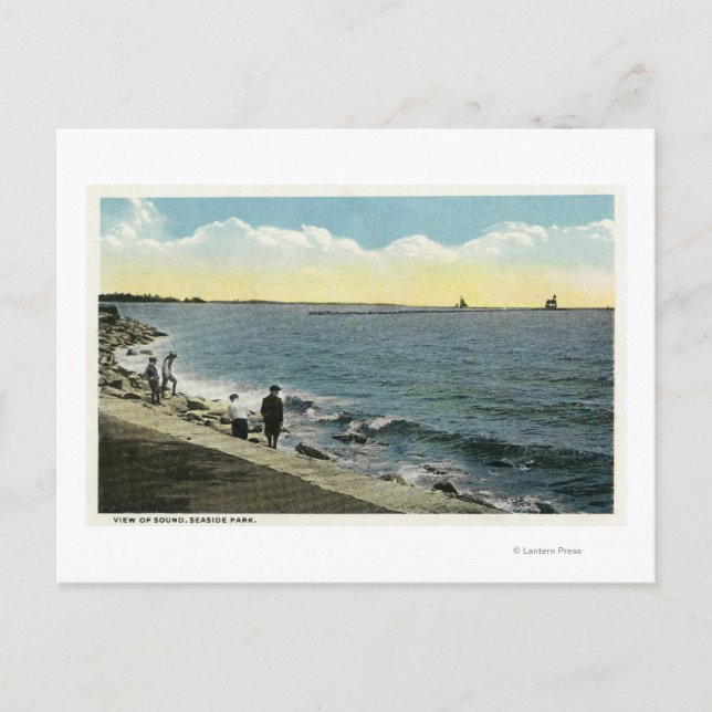 Seaside Park View of the Sound Postcard (Front)