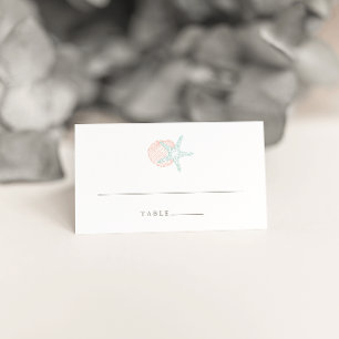 Seaside Pastels Wedding Escort Place Cards