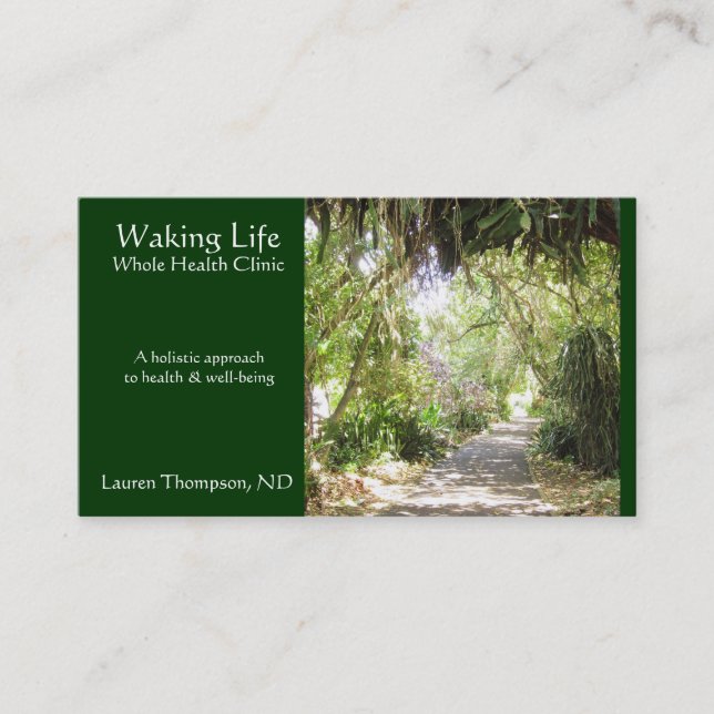 Seaside Path- Emerald Green Business Card (Front)