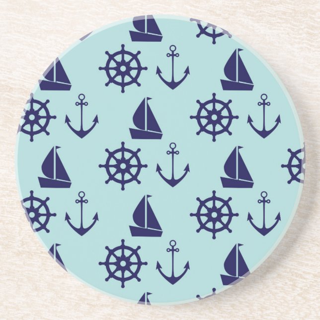 Seaside Pattern Coaster (Front)