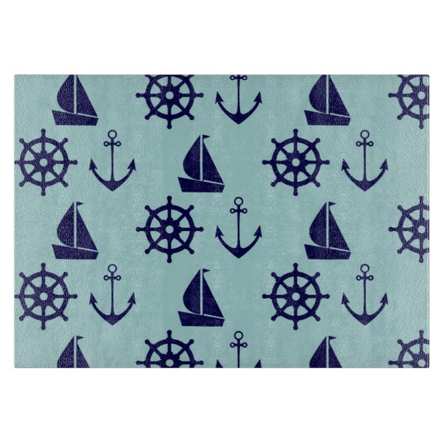 Seaside Pattern Cutting Board (Front)