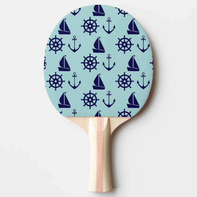 Seaside Pattern Ping Pong Paddle (Front)