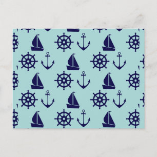 Seaside Pattern Postcard