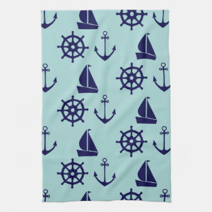 Seaside Pattern Tea Towel