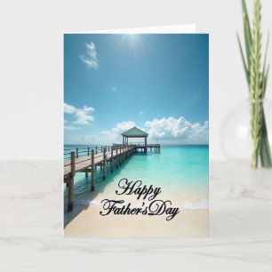 Seaside Pavilion Fathers Day Card