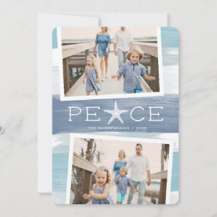 Seaside Peace Holiday Photo Card