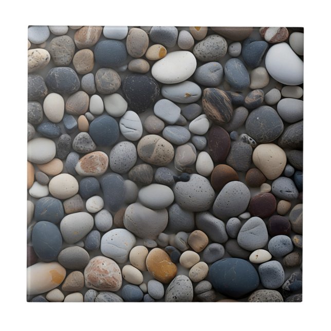 Seaside Pebbles Ceramic Tile (Front)