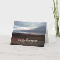 Seaside pier retirement card