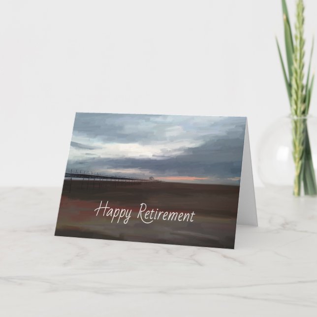 Seaside pier retirement card (Front)