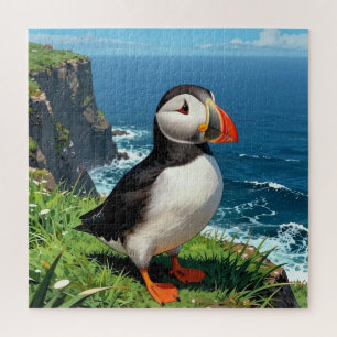 Seaside Puffin Illustration   Jigsaw Puzzle